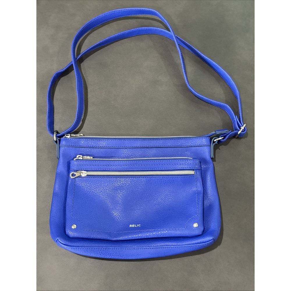 Relic Raisin Faux Leather Shoulder Purse Blue/Purple